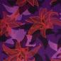 Preview: Viskose Flamingo Flowers by Thorsten Berger orange Blüten, lila bunt